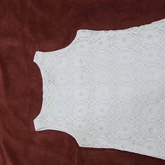 Ronni Nicole White Sheath Dress Sleeveless Scoop Neck - Picture 3 of 7